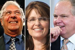 Tea Party stars Dick Armey, Sarah Palin and Rush Limbaugh