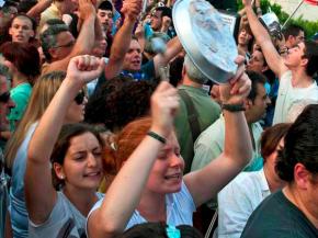 Protesters continue their struggle against austerity in Athens' Syntagma Square