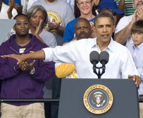 President Obama makes the case for his jobs proposal in Detroit at a Labor Day rally
