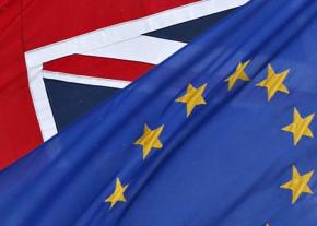 British and European Union flags